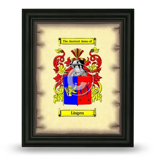 Lingen Coat of Arms Framed - Black