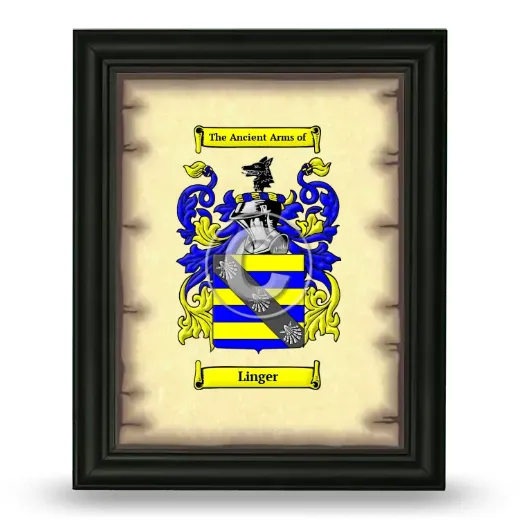 Linger Coat of Arms Framed - Black