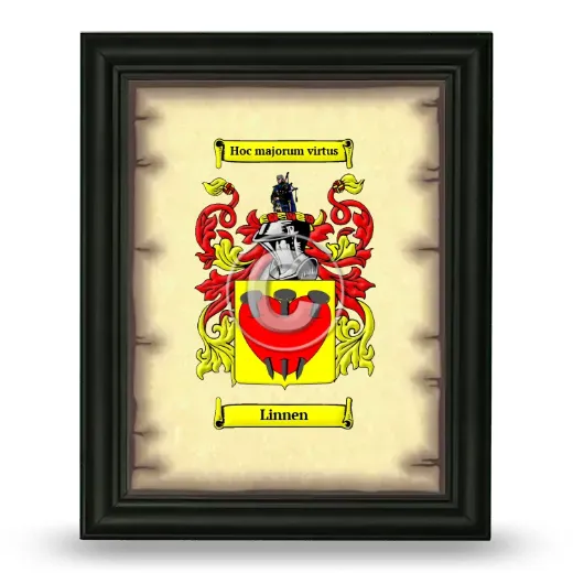 Linnen Coat of Arms Framed - Black