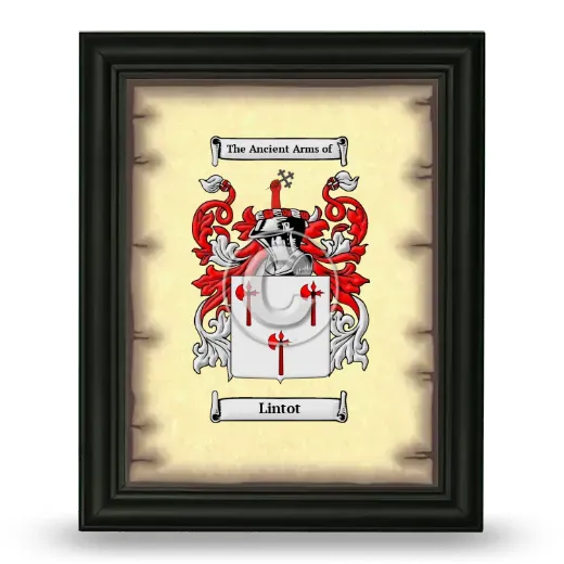 Lintot Coat of Arms Framed - Black