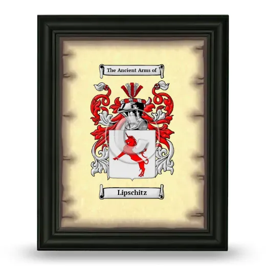 Lipschitz Coat of Arms Framed - Black