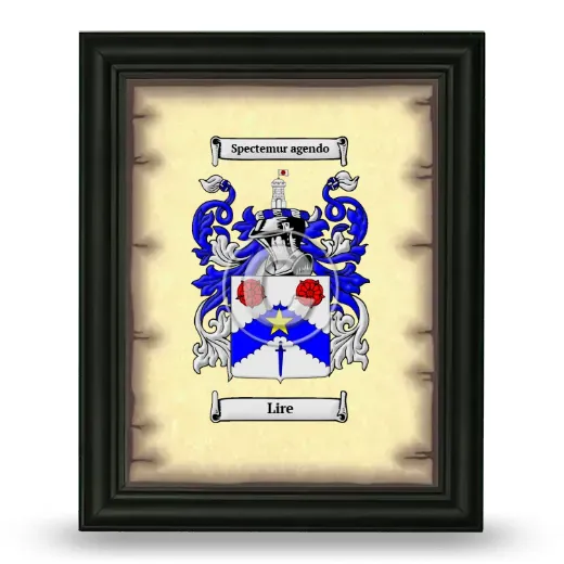 Lire Coat of Arms Framed - Black