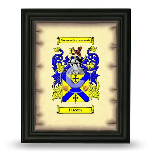 Liscom Coat of Arms Framed - Black
