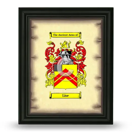 Lise Coat of Arms Framed - Black