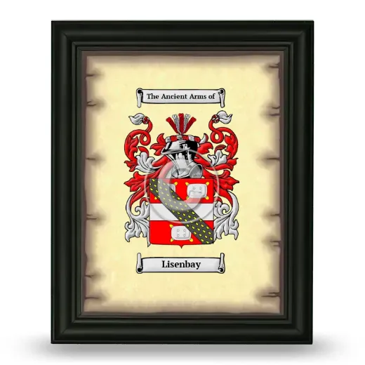 Lisenbay Coat of Arms Framed - Black