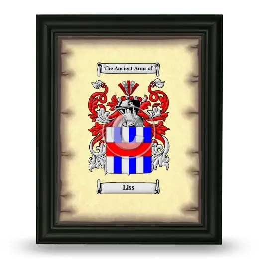 Liss Coat of Arms Framed - Black