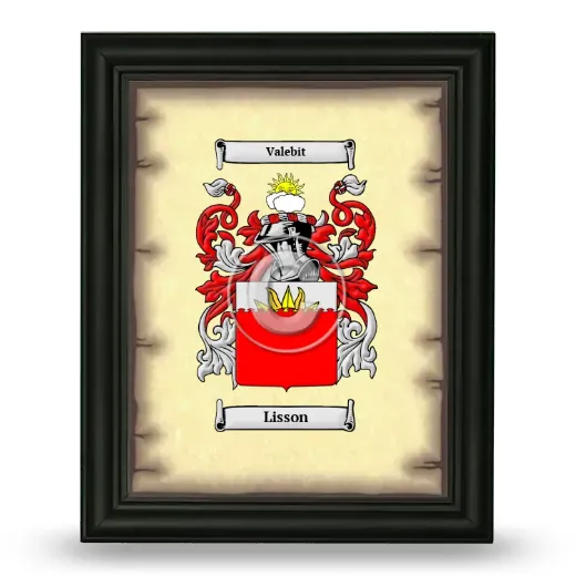 Lisson Coat of Arms Framed - Black