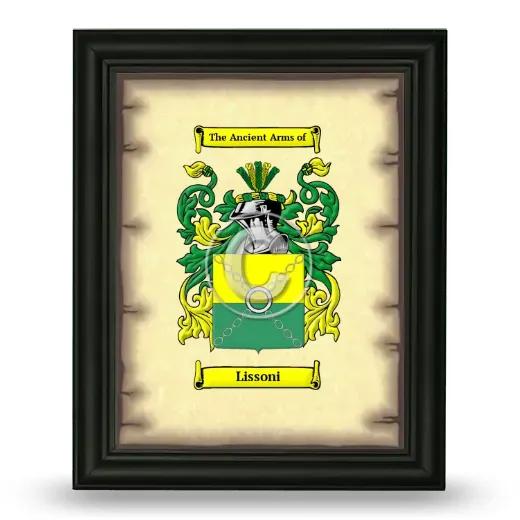 Lissoni Coat of Arms Framed - Black