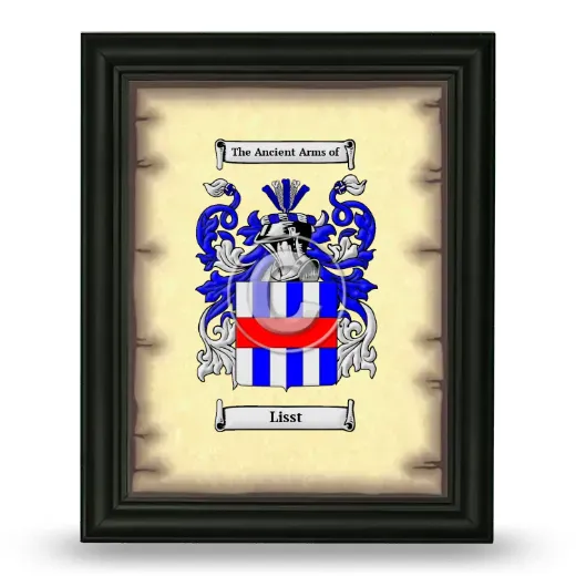 Lisst Coat of Arms Framed - Black