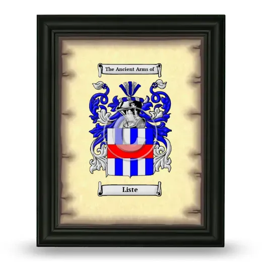 Liste Coat of Arms Framed - Black