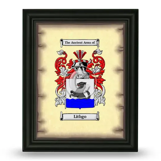 Lithgo Coat of Arms Framed - Black
