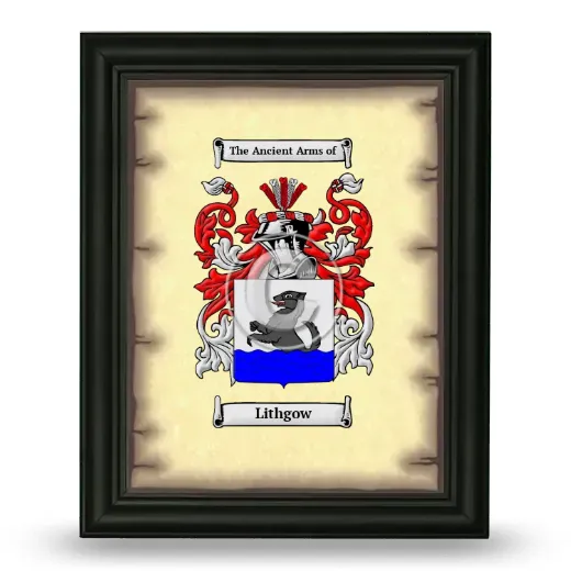 Lithgow Coat of Arms Framed - Black