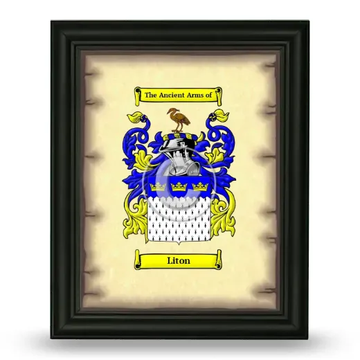 Liton Coat of Arms Framed - Black