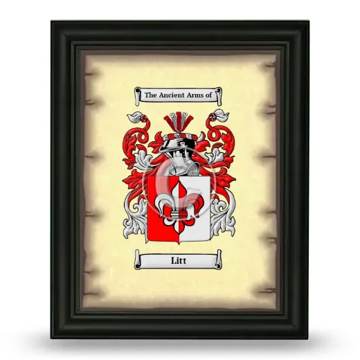 Litt Coat of Arms Framed - Black