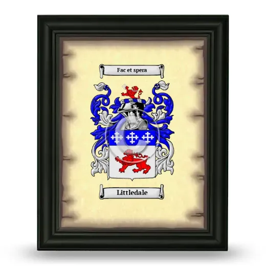 Littledale Coat of Arms Framed - Black