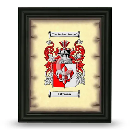 Littman Coat of Arms Framed - Black