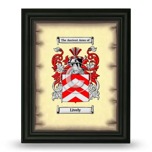Lively Coat of Arms Framed - Black