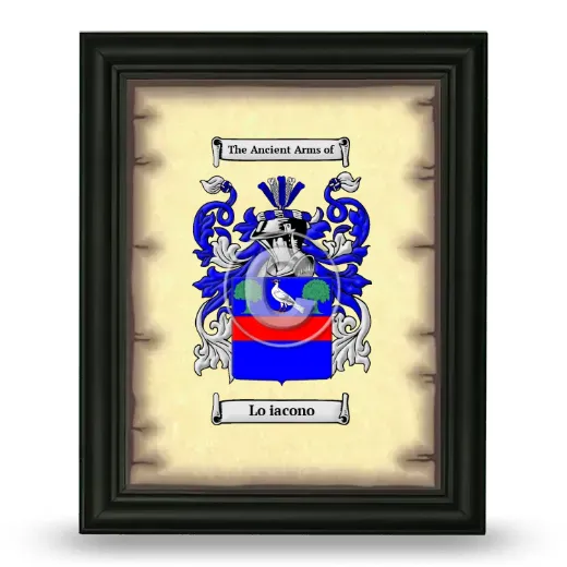 Lo iacono Coat of Arms Framed - Black