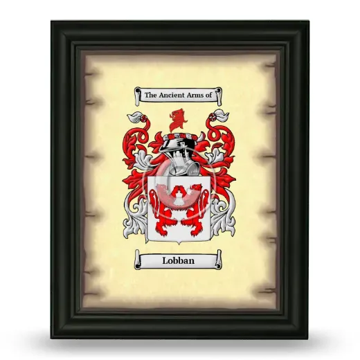 Lobban Coat of Arms Framed - Black