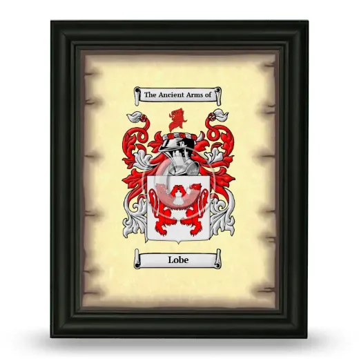 Lobe Coat of Arms Framed - Black