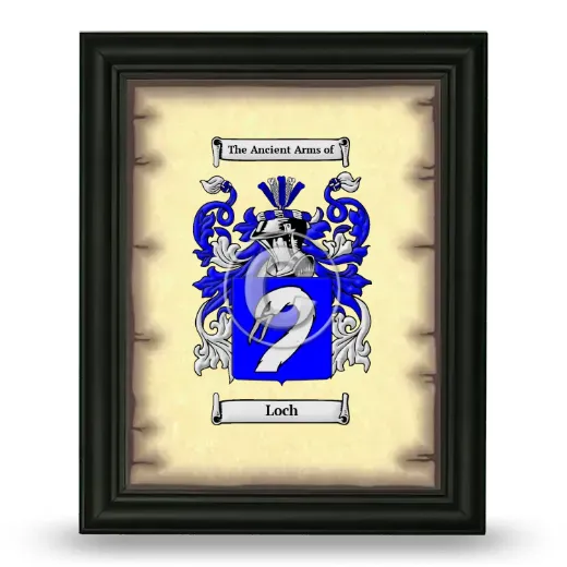Loch Coat of Arms Framed - Black