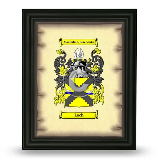 Loch Coat of Arms Framed - Black