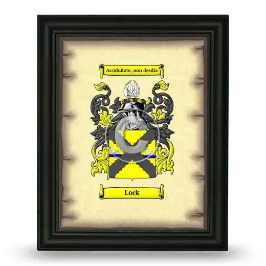 Lock Coat of Arms Framed - Black