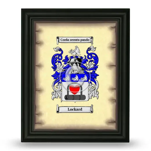 Lockard Coat of Arms Framed - Black