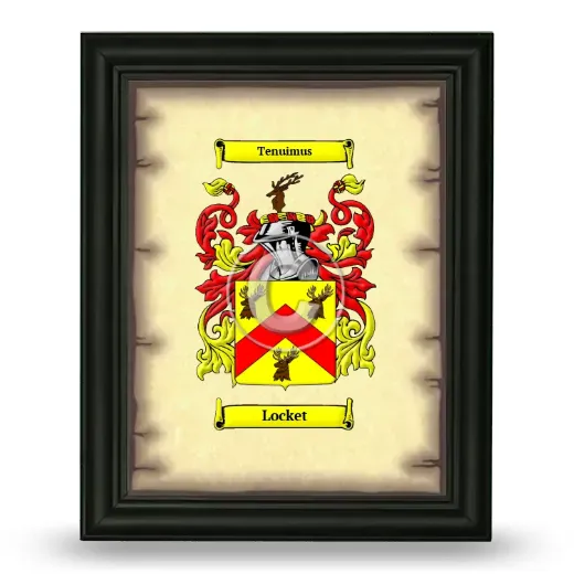 Locket Coat of Arms Framed - Black