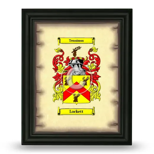 Lockett Coat of Arms Framed - Black