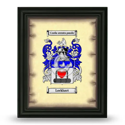 Lockhart Coat of Arms Framed - Black