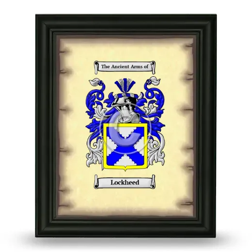 Lockheed Coat of Arms Framed - Black