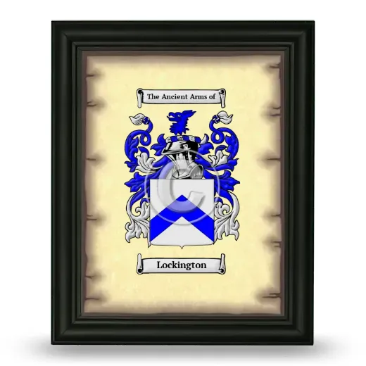Lockington Coat of Arms Framed - Black