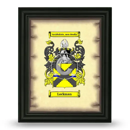 Lockman Coat of Arms Framed - Black
