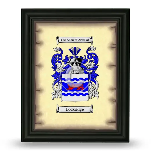 Lockridge Coat of Arms Framed - Black
