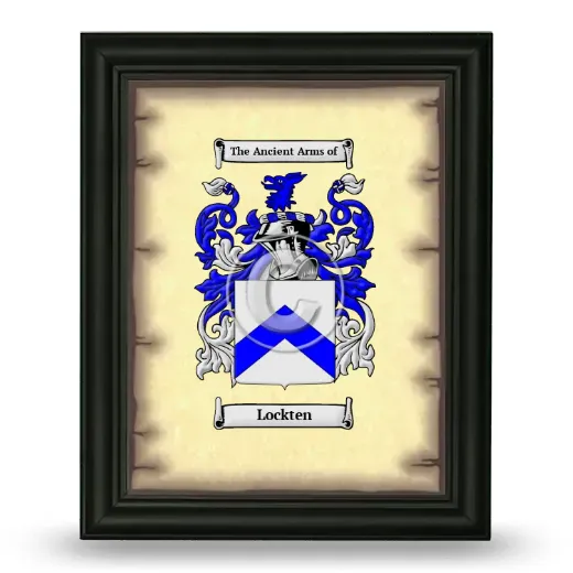Lockten Coat of Arms Framed - Black