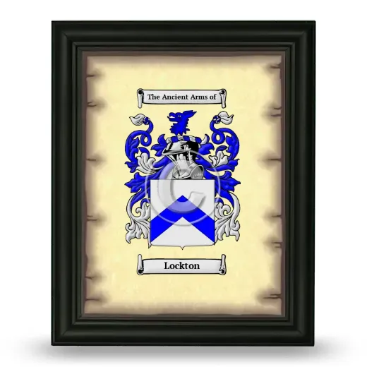 Lockton Coat of Arms Framed - Black