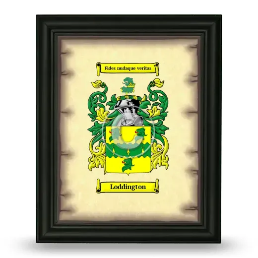 Loddington Coat of Arms Framed - Black