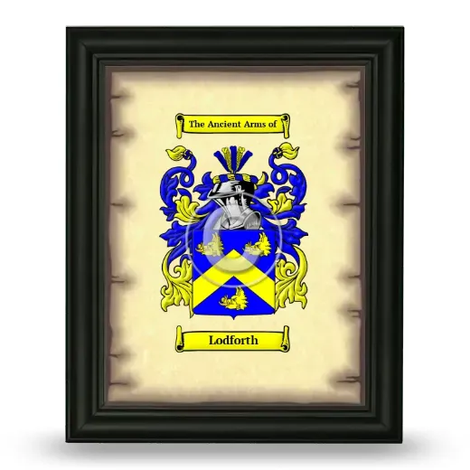 Lodforth Coat of Arms Framed - Black