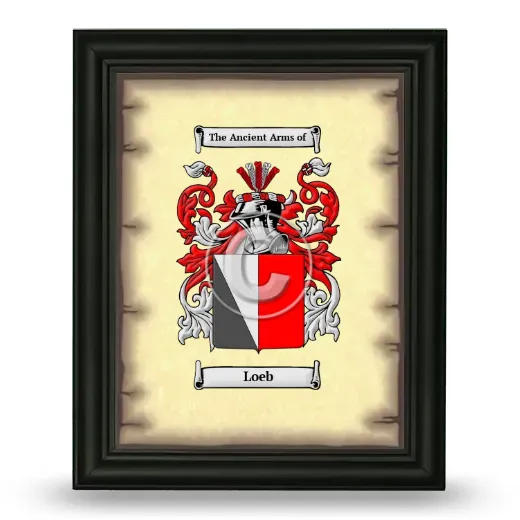 Loeb Coat of Arms Framed - Black