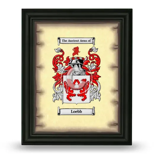 Loebb Coat of Arms Framed - Black