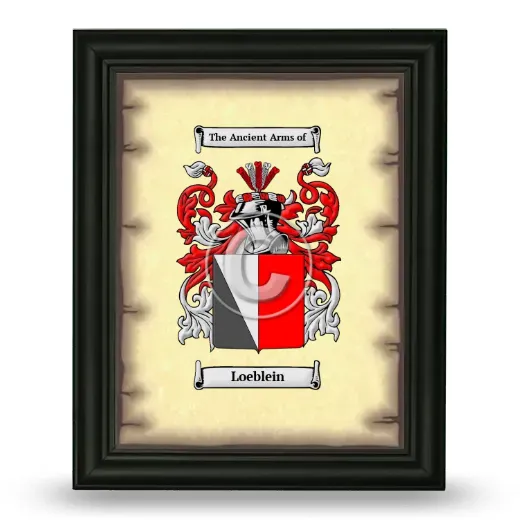 Loeblein Coat of Arms Framed - Black