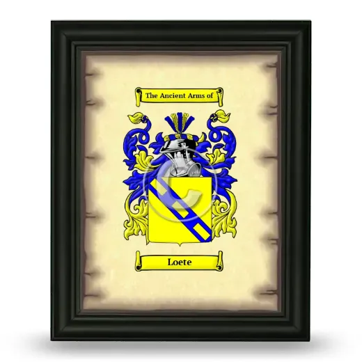 Loete Coat of Arms Framed - Black