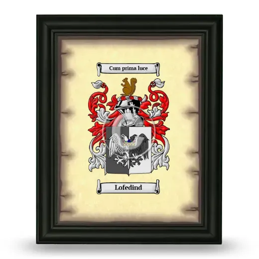 Lofedind Coat of Arms Framed - Black