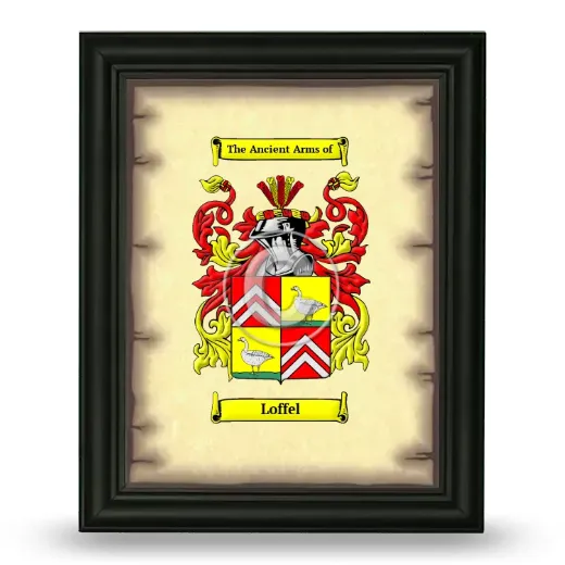 Loffel Coat of Arms Framed - Black
