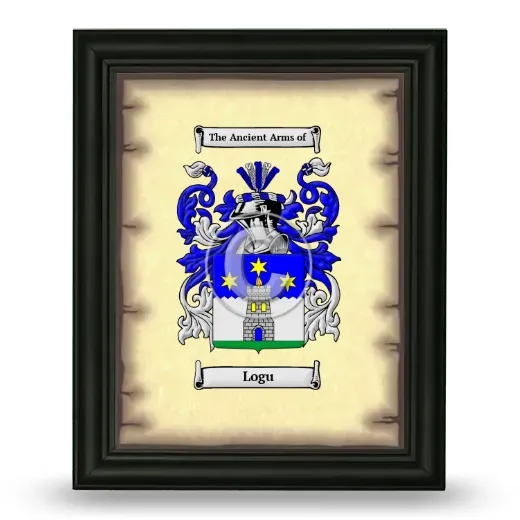 Logu Coat of Arms Framed - Black