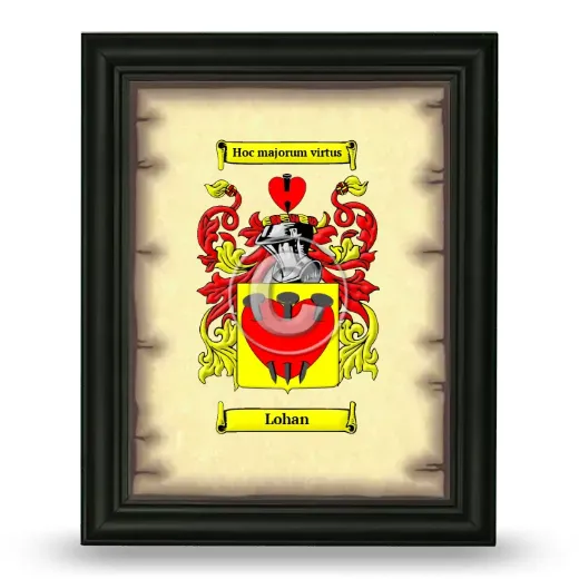 Lohan Coat of Arms Framed - Black