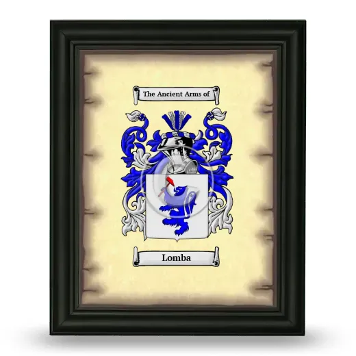 Lomba Coat of Arms Framed - Black