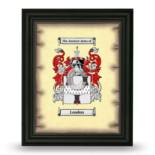 London Coat of Arms Framed - Black