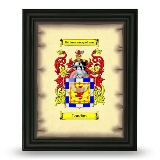 London Coat of Arms Framed - Black